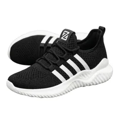 メンズ 厚底 スニーカー メッシュ 通気性 疲れにくい ウォーキング ランニング カジュアル 普段履き おしゃれ 蒸れにくい 滑り止め ジム (ブラック, 日本の靴のサイズ寸法, 大人, 数値, 24.5 cm) [ブラック] [24.5 cm]