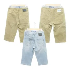 エドウィン EDWIN 170cm 3点セット パンツ ボトム ゴムウエスト ベージュ インディゴ ■GY61