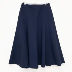 JIL SANDER 　ジルサンダー　フレアスカート　ロング　ウール　ネイビー　イタリア製　レディース　36　a01230のサムネイル