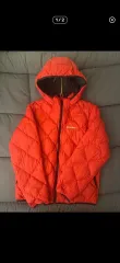 モンベル 軽量 ダウン ジャケット オレンジ リバーシブル