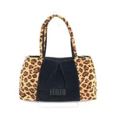 FEILER フェイラー トートバッグ  レオパード シェニール織    ブラック/ブラウン レディース / 240001195686