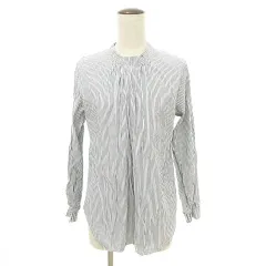 ドレスキップ DRESKIP 美品 ストライプ シャツ ブラウス Mサイズ 白 ホワイト