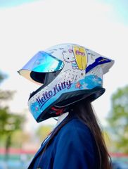 MESUGAハローキティ フルフェイスヘルメットホワイト2枚レンズ付き