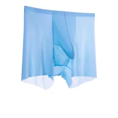 [パンツ道場] ボクサーパンツ メンズ 男性 下着 シームレス シルク 分離構造 蒸れない 薄い 涼しい 夏用 (JP, アルファベット, L, ブラック) [ブラック] [L]