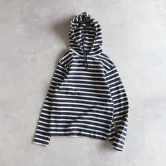 SAINT JAMES セントジェームス / OUESSANT PARKER ウェッソンパーカー 長袖 ボーダー フード付コットンTシャツ / ユニセックス T0 レディース対応 / ネイビー×エクリュ / フランス製 / フーディー トップスのサムネイル