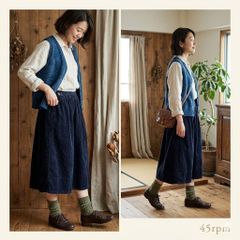 45R pm藍染花柄 スカート - メルカリ