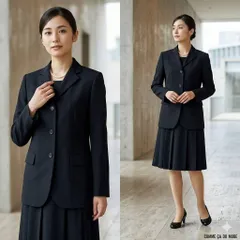 コムサデモード【S-Ｍ】ブラックフォーマルスーツ セットアップ 冠婚葬祭 黒