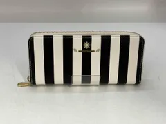 Samantha Vega サマンサベガ 長財布 ブラック&ホワイト系ストライプ柄