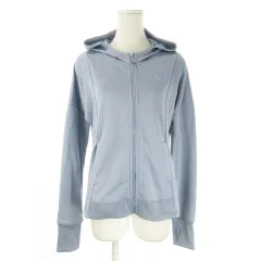 プーマ PUMA ジャケット ジャージ M ブルーグレー フード付き ロゴ スポーツ /AO14 ■GY61