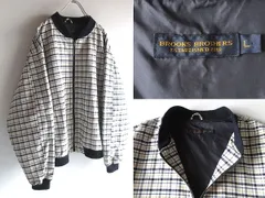 希少 80s-90sビンテージ Brooks Brothers ブルックスブラザーズ コットン チェック ジップ ブルゾン ジャケット L 紺 黄 白 USA企画のサムネイル