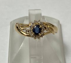 ひ*る様 18K　サファイア＆ダイヤモンドリング　美品 ひ*る様 18K サファイア＆ダイヤモンドリング 美品 - メルカリ