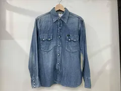 Lee リー 長袖デニムシャツ スナップボタン ウエスタン サイズMEDIUM インディゴ 青 コットン 綿 中国製 2455