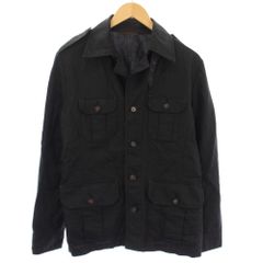 メールアンドコー MALE&Co. ミリタリージャケット リネン M 黒 ブラック /TK ■GY60