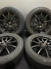 ★235/55R18 BRIDGESTONE/ECOPIA H/L 422 Plus 19年製 LOXARNY SPORT 18インチ 7.5J +38 114.3 5H 夏タイヤ 4本 ハリアー RAV4 (南2-L769)のサムネイル