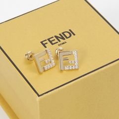 希少モデル✨FENDI イヤーカフ ラインストーン Fロゴ ゴールド 調整可 