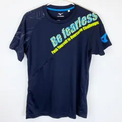 ミズノ プラクティスシャツ 半袖Tシャツ L ネイビー MIZUNO 卓球ウェア 練習 トレーニング
