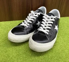 CONVERSE コンバース ローカット ワンスター サイズ8 ブラック系×ホワイト レザー メンズ シューズ スニーカー