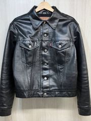 希少 Levi's ブラックレザージャケット 牛革 3rd type 78500 - メルカリ