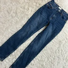 H&M デニムパンツ インディゴブルー US2 カジュアル シンプル 着回し