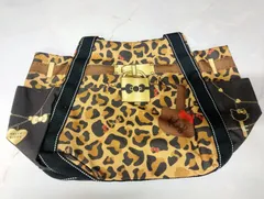 【未使用】【送料無料】K-015 ハローキティ レオパード ヒョウ柄 トートバッグ ハンドバッグ ブラック サンリオ Hello Kitty Leopard Tote Bag Black