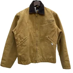 カーハート Carhartt 80's 90's USA製 星タグ ユニオンチケット デトロイトジャケット ジャケット ベージュ 34サイズ 201MT-5590 VB