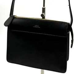 A.P.C. アーペーセー ショルダーバッグ Ella mini レザー ブラック 黒 ゴールド金具 肩掛け 斜め掛け クロスボディ コンパクト ミニバッグ レディース 上品 シンプル 高級感 人気 ブランドバッグ おしゃれ デイリー お出かけ