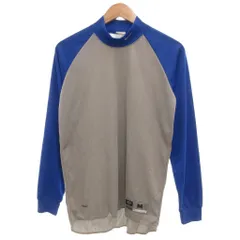 ナイキ NIKE 長袖Tシャツ カットソー ロゴ刺繍 ラグラン M グレー 青 ブルー /YJ ■ECD001