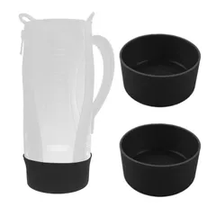 【在庫処分】500ml 350ml 予防 600ml 底抜け カバー カバー用 カバー ペットボトル 修復 ハンディポーチ 破損 水筒ケース 耐摩耗 補強 底 (黒い-9CMx2個) 水筒 シリコン