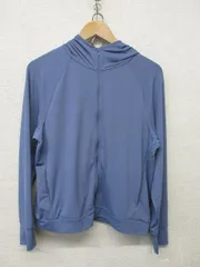 ma0054:UNIQLO（ユニクロ）2022年 エアリズムUVカットメッシュパーカー/241-444531/青/WOMEN'S XL