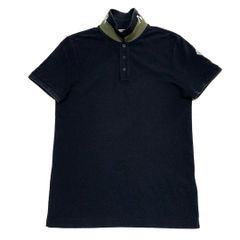 MONCLER モンクレール 襟ロゴ ポロシャツ 黒 M ブラック 4S419 - メルカリ