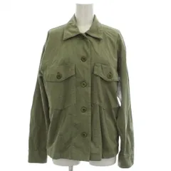 マカフィー MACPHEE トゥモローランド シャツ ブラウス 36 カーキ 無地 レギュラーカラー 長袖 /GG ■ECD001