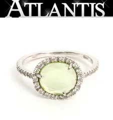 【広尾店】 ポメラート POMELLATO コルポ・ディ・フルミネ リング プラシオライト×ダイヤ K18WG 約2.6g size10号 【18843】のサムネイル