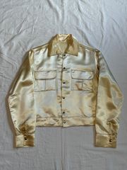 50s ギャバジャン レーヨン ホワイト ネップ カスリ ヴィンテージ 検