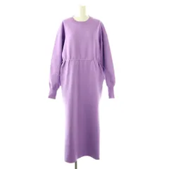 アダムエロペ Adam et Rope' ニットワンピース 長袖 ロング F パープル /NR ■ECB001