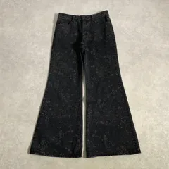 定価3.3万 LAD MUSICIAN 14oz DENIM SMALL FLOWER FLARE PANTS フラワー フレア デニム パンツ ラッドミュージシャン