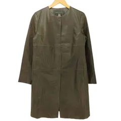 バナナリパブリック BANANA REPUBLIC ノーカラーレザーコート レディース import：S 