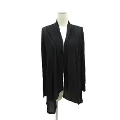 23区 オンワード樫山 カーディガン 44 黒 ブラック ショールカラー 前開き ロング丈 /YS40 ■ECC001