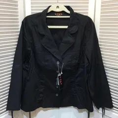 未使用☆EVEX by KRIZIA エヴェックス バイ クリツィア 綿ジャケット 48 17号 ブラック 三陽商会のサムネイル