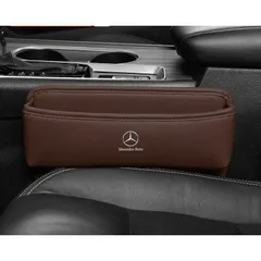 ◆メルセデス?ベンツ BENZ◆ブラウン◆車用 隙間収納ボックス サイド 2個入り PUレザー シートサイドポケット センター隙間 差し込みタイプ F