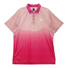 サイズ：XL OAKLEY オークリー  半袖ポロシャツ スカル ボーダー柄 ピンク系 [240101647575] ゴルフウェア メンズ ストスト