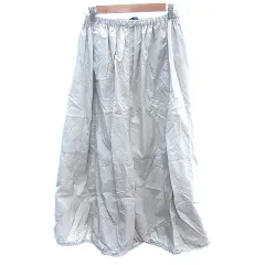 ザラ ZARA フレアスカート マキシ ロング ナイロン XS グレー /AU