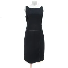 ザラウーマン ZARA WOMAN ワンピース ロング ノースリーブ 黒 ブラック /YI