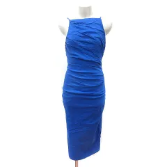 ザラ ZARA キャミワンピース ロング XS 青 ブルー /MN