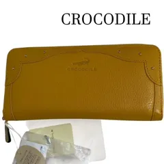 CROCODILE　 クロコダイル 長財布 　イエロー系　 牛革 本革　未使用品のサムネイル