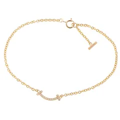 ティファニー / TIFFANY&Co.　ティファニー T スマイル ミニ ブレスレット　ダイヤモンド　62994576　K18YG　イエローゴールド 【中古】のサムネイル