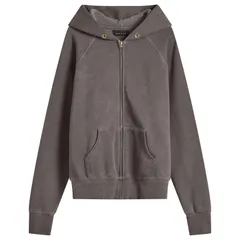 レス ティエン メンズ アウター パーカー・スウェット Les Tien Heavyweight Raglan Oil Washed Zip Hoodie Grease Oilのサムネイル