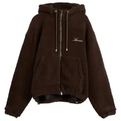 アミリ メンズ アウター パーカー・スウェット フリース AMIRI Bones Fleece Zip Hoodie Dark Brown ブラウンのサムネイル