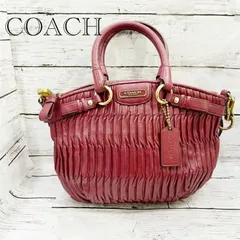 COACH コーチ マディソン・ギャザード ショルダーバッグ ハンドバッグ F32585 レッド ボルドー レディース 鞄 _208067