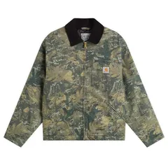 カーハート メンズ アウター ジャケット・ブルゾン Carhartt WIP OG Detroit Jacket Green Black Camo Combi Stone Canvas ブラックのサムネイル