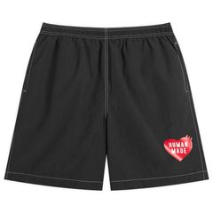 Human Made Men's Swimwear Half Pants/Shorts Human Made Heart Swim Shorts Black